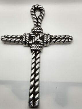 Made In Mexico/Polished Aluminum Lasso Wall Cross/ Home Decor/Gift